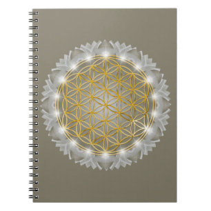 FLOWER OF LIFE - Sacred Geometrie Light 1 Notebook