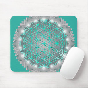 FLOWER OF LIFE - Sacred Geometrie Light 2 Mouse Pad
