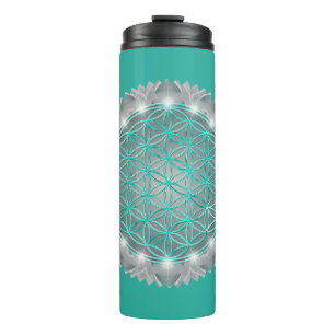 FLOWER OF LIFE - Sacred Geometrie Light 2 Thermal Tumbler