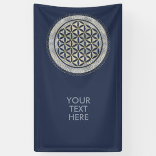FLOWER OF LIFE - Sacred Geometrie Symbol Art 1 Banner