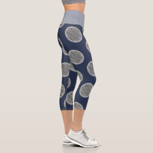FLOWER OF LIFE - Sacred Geometrie Symbol Art 1 Capri Leggings
