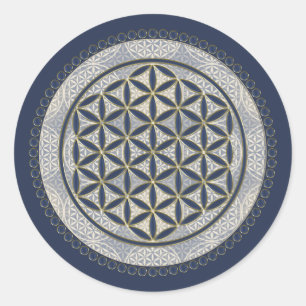 FLOWER OF LIFE - Sacred Geometrie Symbol Art 1 Classic Round Sticker