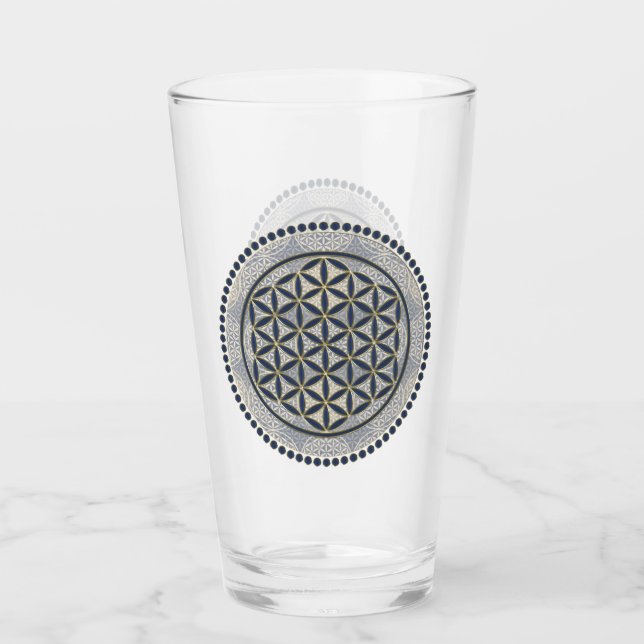 FLOWER OF LIFE - Sacred Geometrie Symbol Art 1 Glass (Front)