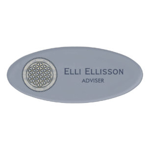 FLOWER OF LIFE - Sacred Geometrie Symbol Art 1 Name Tag