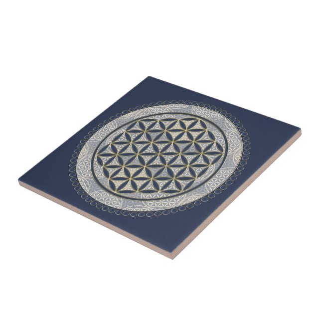 FLOWER OF LIFE - Sacred Geometrie Symbol Art 1 Tile (Side)