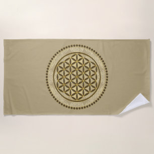 FLOWER OF LIFE - Sacred Geometrie Symbol Art 2 Beach Towel