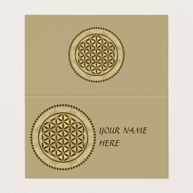 FLOWER OF LIFE - Sacred Geometrie Symbol Art 2 Business Card (Outside Unfolded)