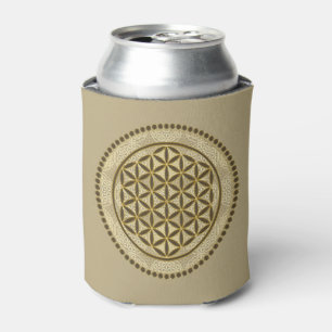 FLOWER OF LIFE - Sacred Geometrie Symbol Art 2 Can Cooler