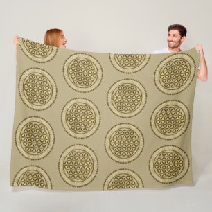 FLOWER OF LIFE - Sacred Geometrie Symbol Art 2 Fleece Blanket
