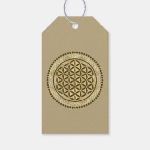 FLOWER OF LIFE - Sacred Geometrie Symbol Art 2 Gift Tags