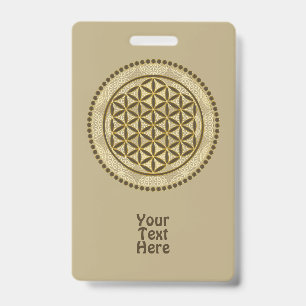 FLOWER OF LIFE - Sacred Geometrie Symbol Art 2 ID Badge