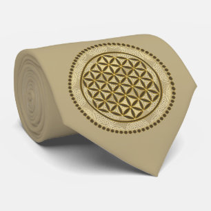 FLOWER OF LIFE - Sacred Geometrie Symbol Art 2 Tie