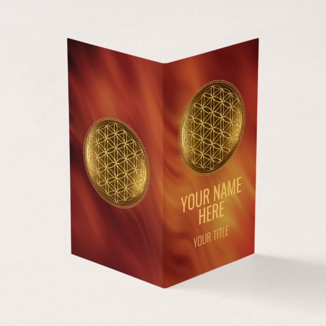 FLOWER OF LIFE - Sacred Geometry Medaillon 1 Business Card (Outside)