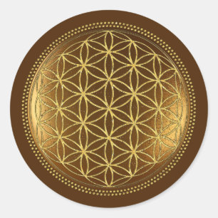 FLOWER OF LIFE - Sacred Geometry Medaillon 1 Classic Round Sticker