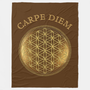 FLOWER OF LIFE - Sacred Geometry Medaillon 1 Fleece Blanket