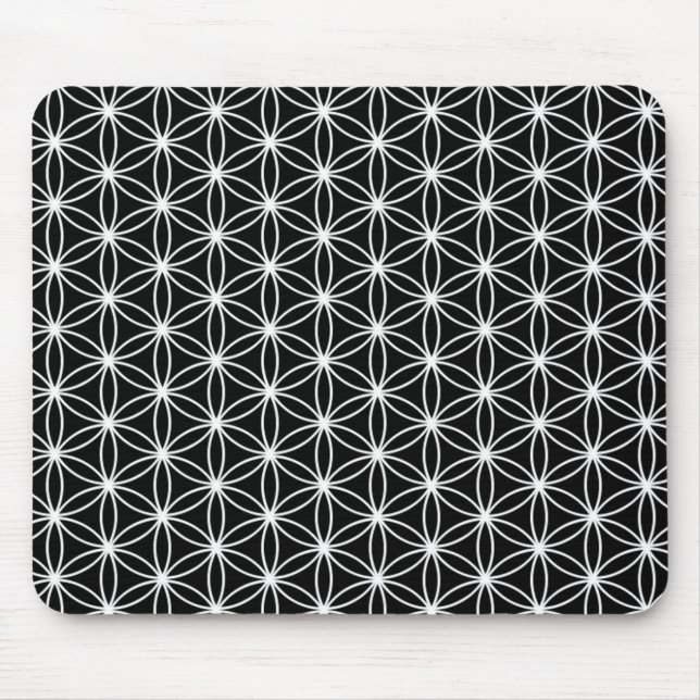 Flower Of Life Sacred Geometry Mouse Pad (Front)