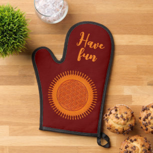 FLOWER OF LIFE - Sacred Geometry Symbol 1 Oven Mitt