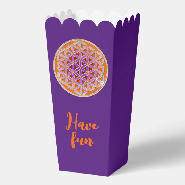 FLOWER OF LIFE - Sacred Geometry Symbol 7 Favour Box (Back)