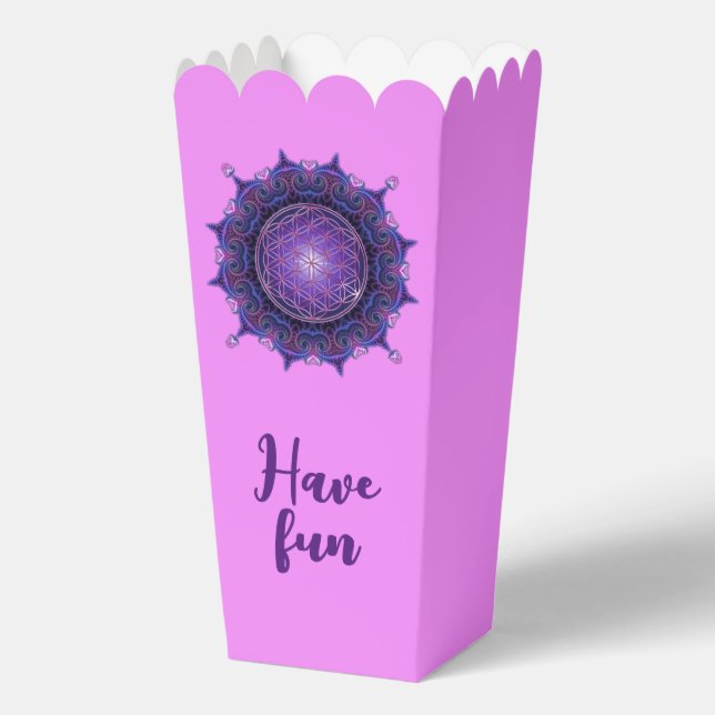 FLOWER OF LIFE - Sacred Geometry Symbol 8 Favour Box (Back)