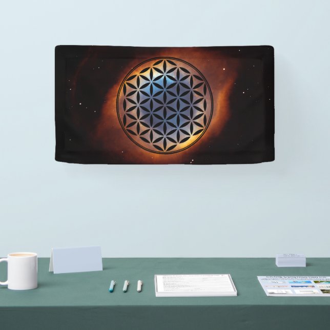 FLOWER OF LIFE - Sacred Geometry Symbol full 1 Banner (Tradeshow)
