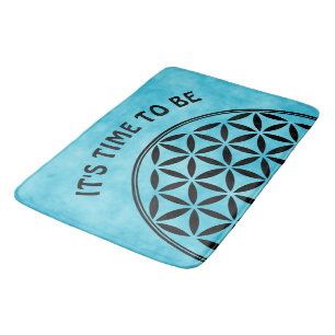 FLOWER OF LIFE - Sacred Geometry Symbol full 1 Bath Mat
