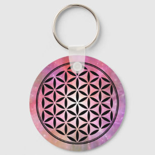 FLOWER OF LIFE - Sacred Geometry Symbol full 1 Key Ring