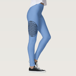 FLOWER OF LIFE - Sacred Geometry Symbol full 1 Leggings