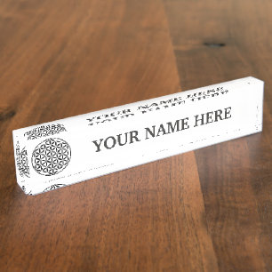 FLOWER OF LIFE - Sacred Geometry Symbol full 1 Nameplate