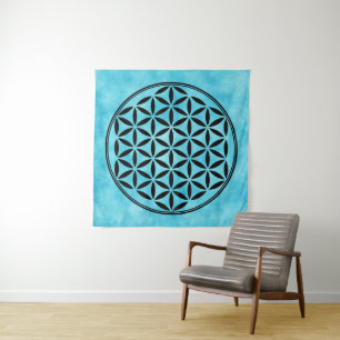 FLOWER OF LIFE - Sacred Geometry Symbol full 1 Tapestry