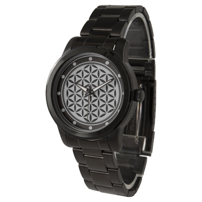 FLOWER OF LIFE - Sacred Geometry Symbol full 1 Watch (Angled)