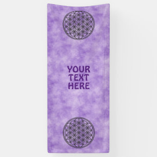 FLOWER OF LIFE - Sacred Geometry Symbol outline 1 Banner