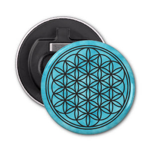 FLOWER OF LIFE - Sacred Geometry Symbol outline 1 Bottle Opener