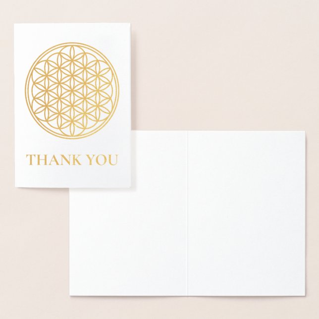 FLOWER OF LIFE - Sacred Geometry Symbol outline 1 Foil Card (Display)