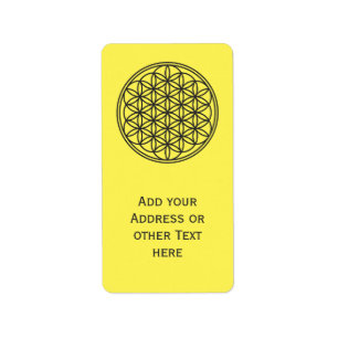 FLOWER OF LIFE - Sacred Geometry Symbol outline 1 Label