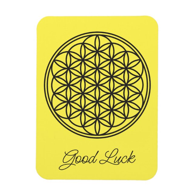FLOWER OF LIFE - Sacred Geometry Symbol outline 1 Magnet (Vertical)