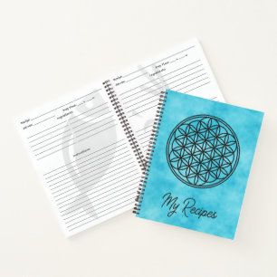 FLOWER OF LIFE - Sacred Geometry Symbol outline 1 Notebook
