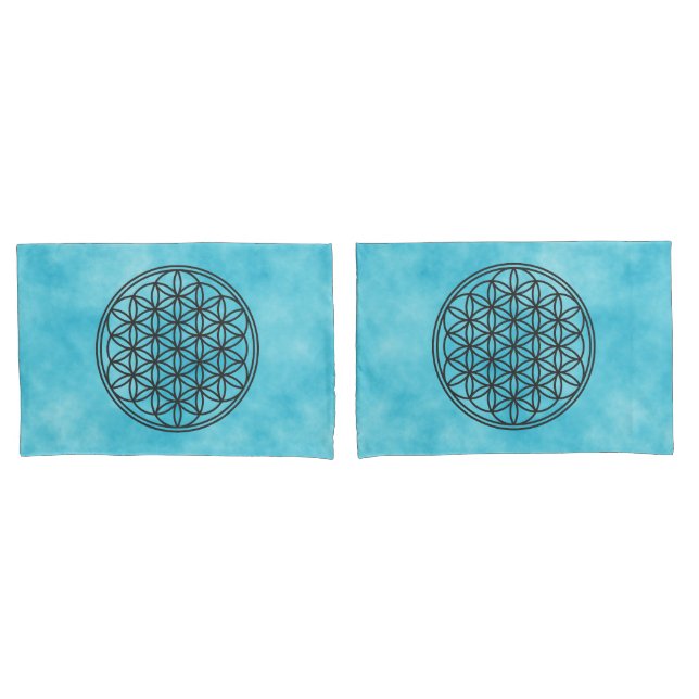 FLOWER OF LIFE - Sacred Geometry Symbol outline 1 Pillowcase (Front-Set)