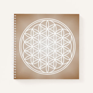 FLOWER OF LIFE - Sacred Geometry Symbol outline 2 Notebook