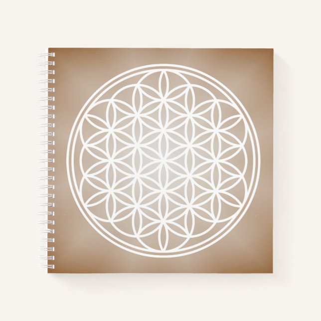 FLOWER OF LIFE - Sacred Geometry Symbol outline 2 Notebook (Front)