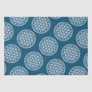 FLOWER OF LIFE - Sacred Geometry Symbol outline 2 Tissue Paper