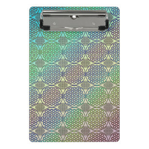Flower Of Life - seamless grunge pattern II Mini Clipboard