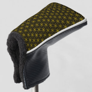 Flower of Life - seamless pattern - gold Golf Head Cover