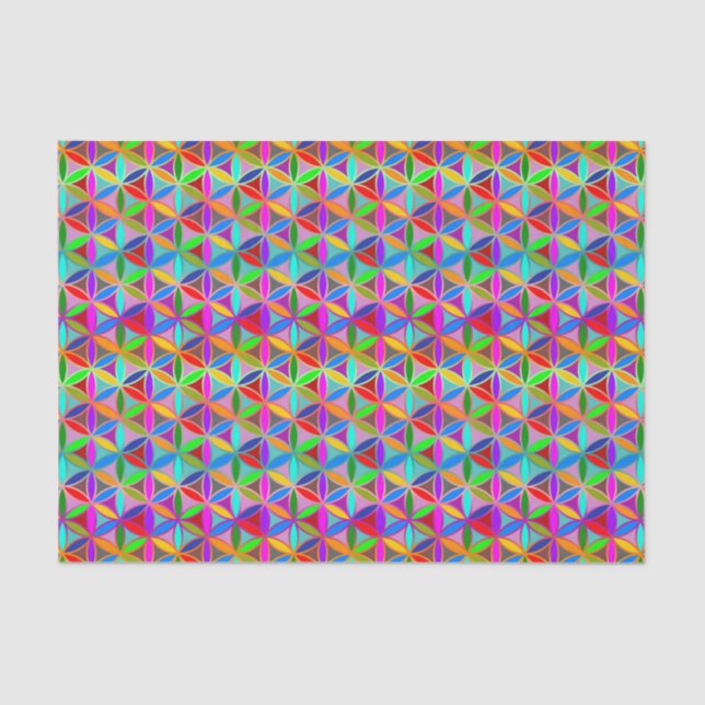 Flower of Life - seamless pattern - gradient colou Tissue Paper (Front)
