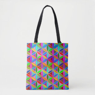 Flower of Life - seamless pattern - gradient colou Tote Bag
