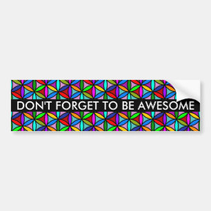 Flower of Life - seamless pattern - multi coloured Bumper Sticker