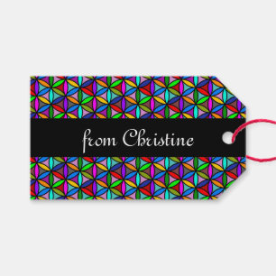 Flower of Life - seamless pattern - multi coloured Gift Tags