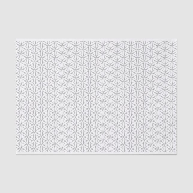 Flower of Life - silver pattern + your backgr. Tissue Paper (Front)