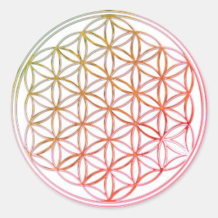 Flower of life   small classic round sticker