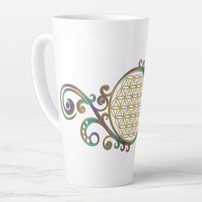 Flower Of Life - Spirals Ornaments 1 Latte Mug (Left Angle)
