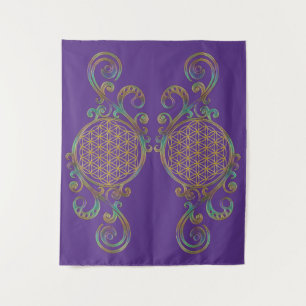 Flower Of Life - Spirals Ornaments 1 Tapestry